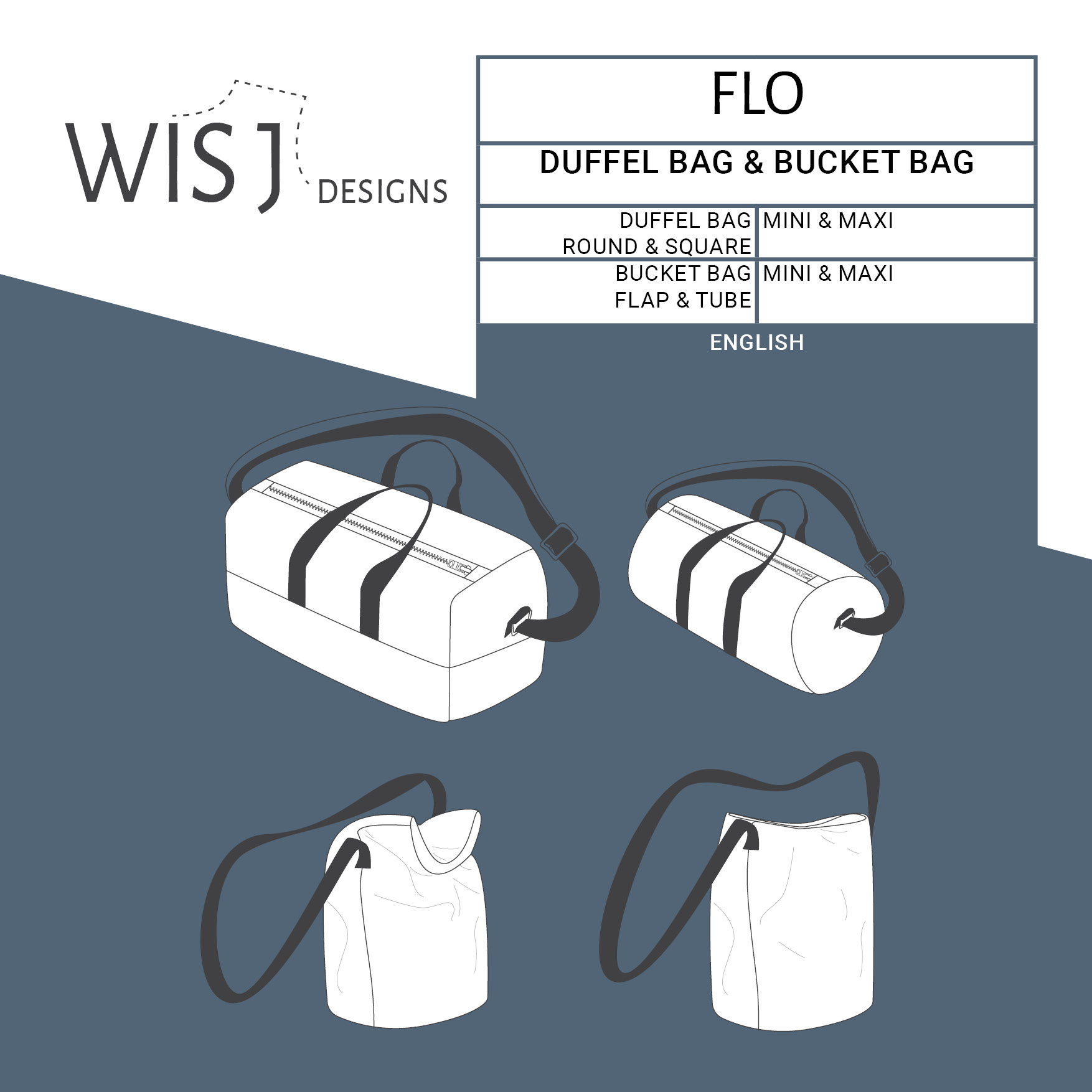 PDF DIGITAL DOWNLOAD Duffle Bag Sewing Pattern